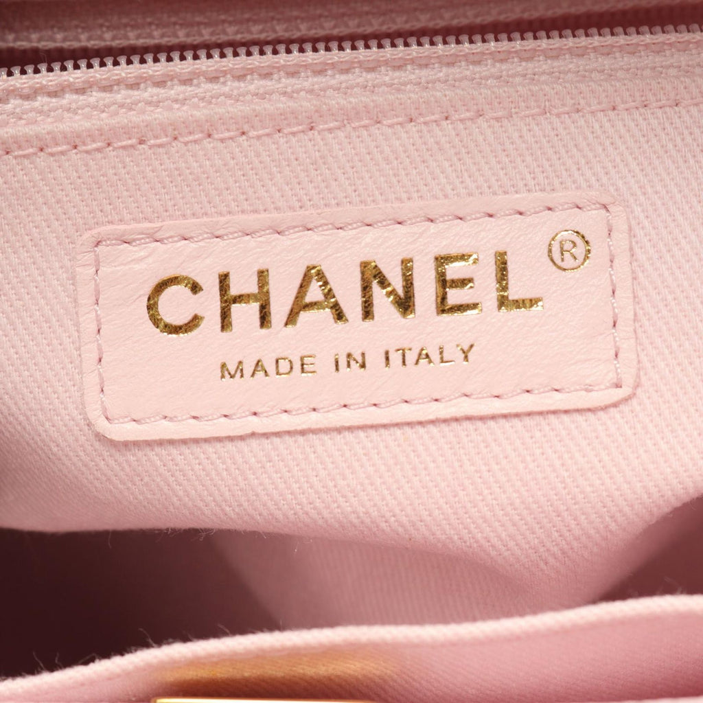 Chanel Shoulder Bag Mini Flap Quilted 2-Way Baby Pink Caviar Leather Business — view 4