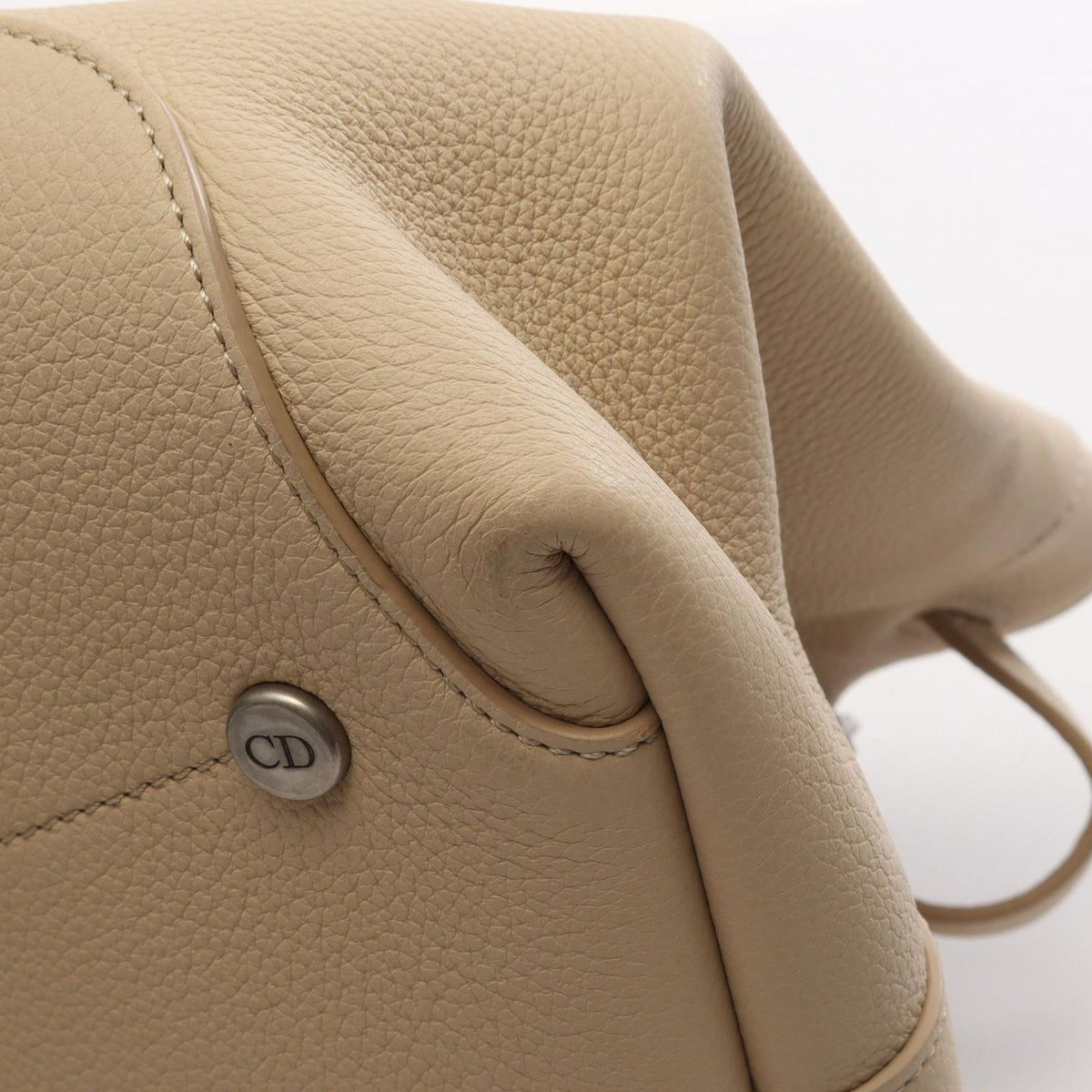 Dior Tote Bag Normandy Medium 2-Way Light Beige Leather — view 7
