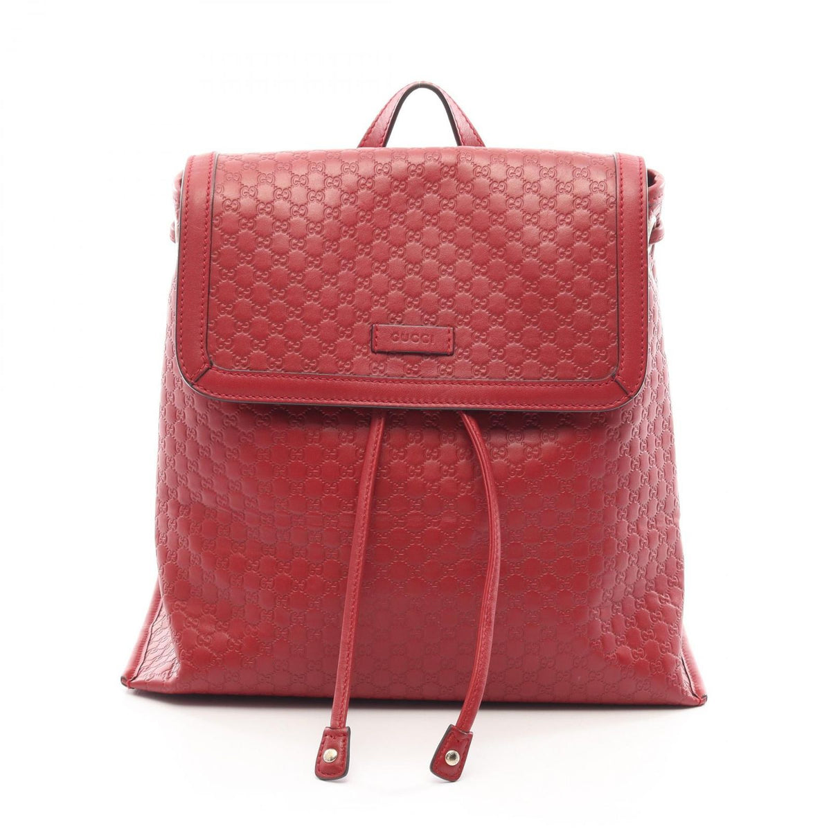 Gucci Backpack Micro Guccissima Red Leather