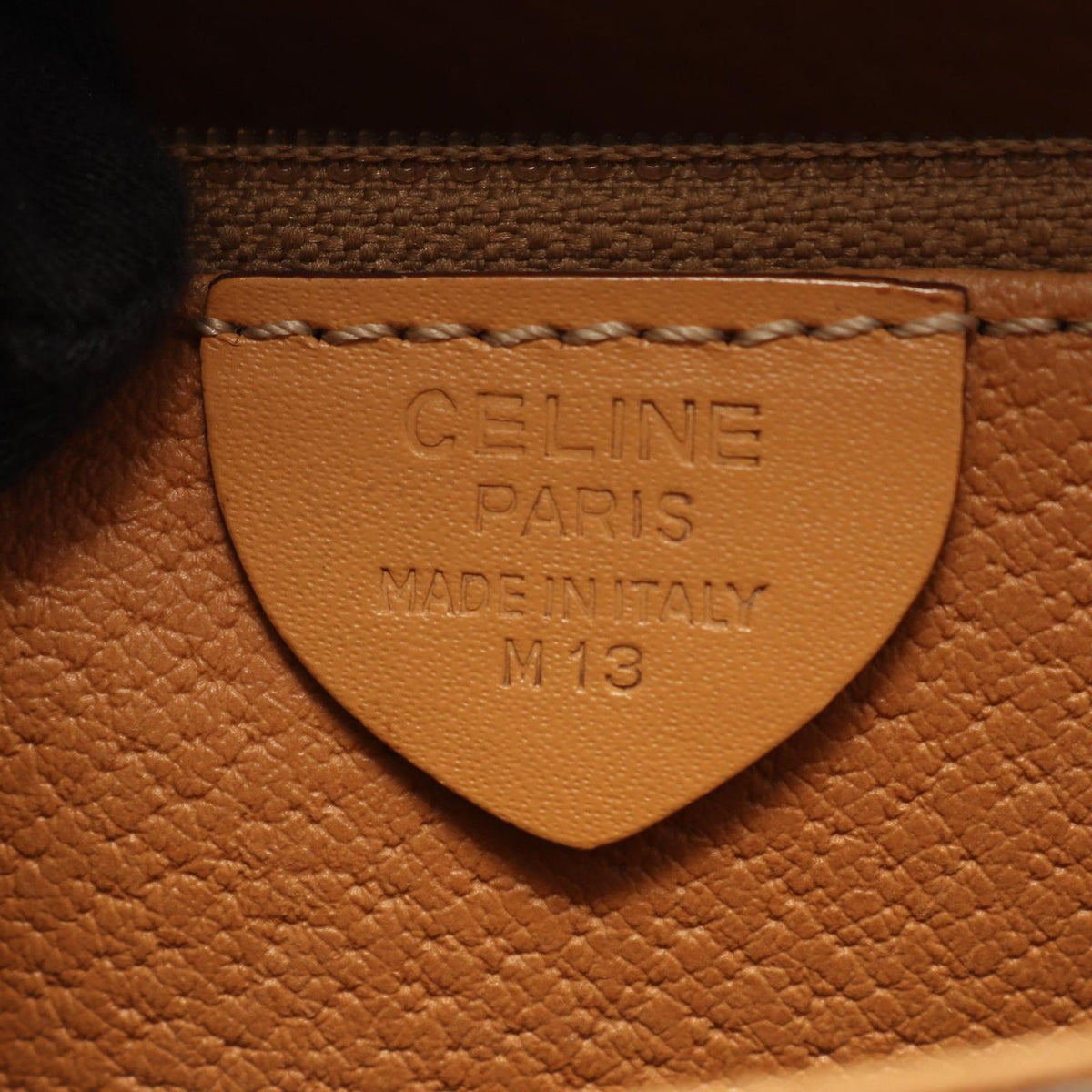 Celine Shoulder Bag Macadam Brown Camel Leather — view 4