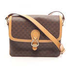 Celine Shoulder Bag Macadam Brown Camel Leather