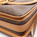 Celine Shoulder Bag Macadam Brown Camel Leather — view 8
