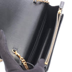 Saint Laurent Paris Shoulder Bag Sunset Black Leather Chain Wallet — view 3