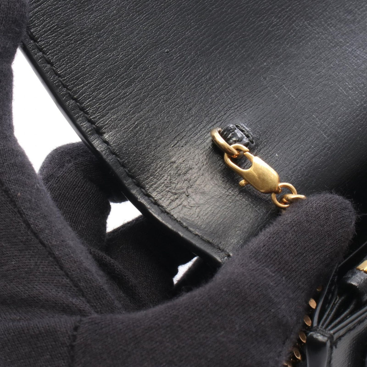 Saint Laurent Paris Shoulder Bag Sunset Black Leather Chain Wallet — view 5