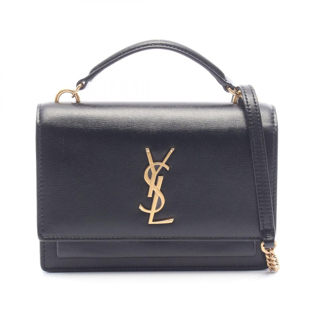 Saint Laurent Paris Shoulder Bag Sunset Black Leather Chain Wallet