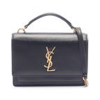 Saint Laurent Paris Shoulder Bag Sunset Black Leather Chain Wallet