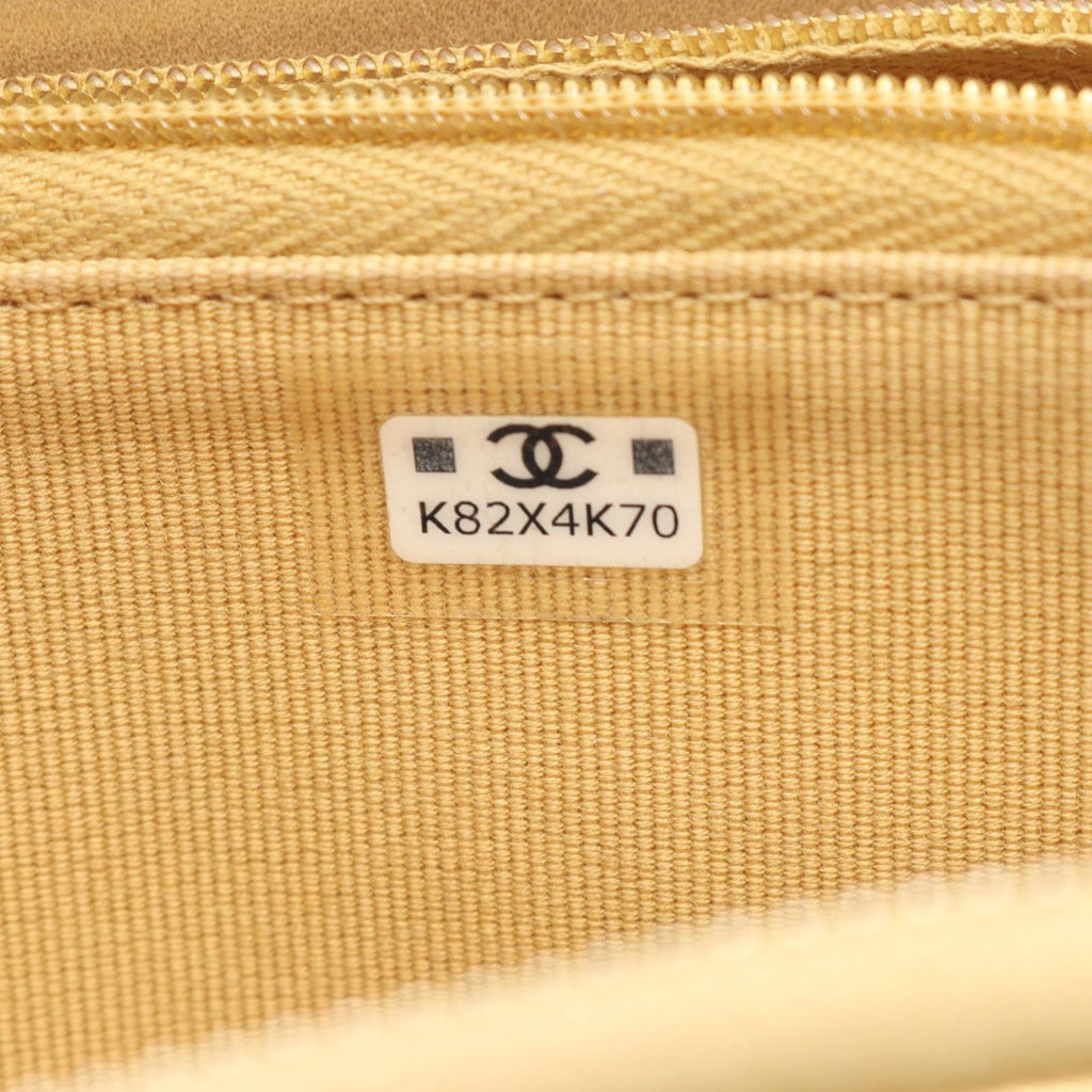 Chanel Coin Purse Quilted Gold Caviar Leather — view 5