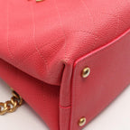 Chanel Shoulder Bag Quilted Bucket 2-Way Pink Caviar Leather Chain — view 7