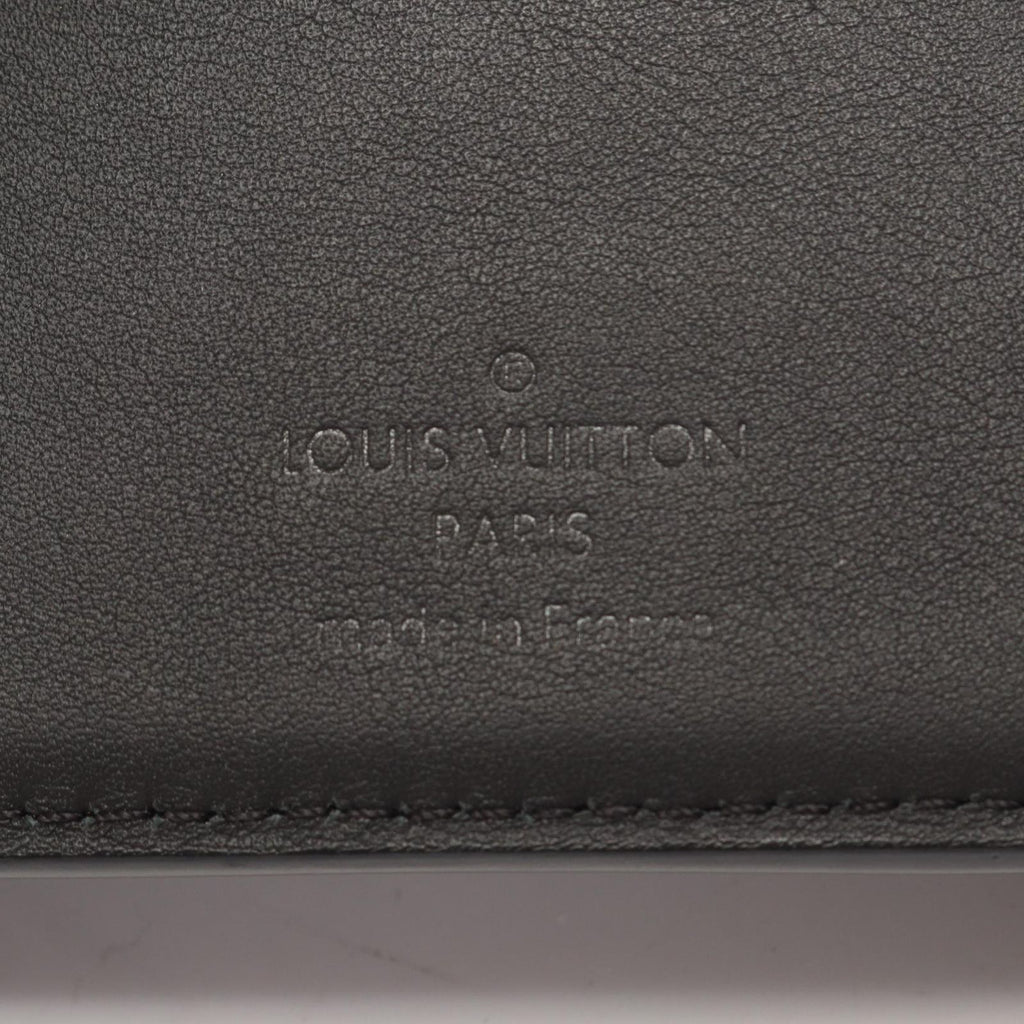 Louis Vuitton Bifold Wallet Portefeuille Multiple LV Aerogram Noir Leather — view 4