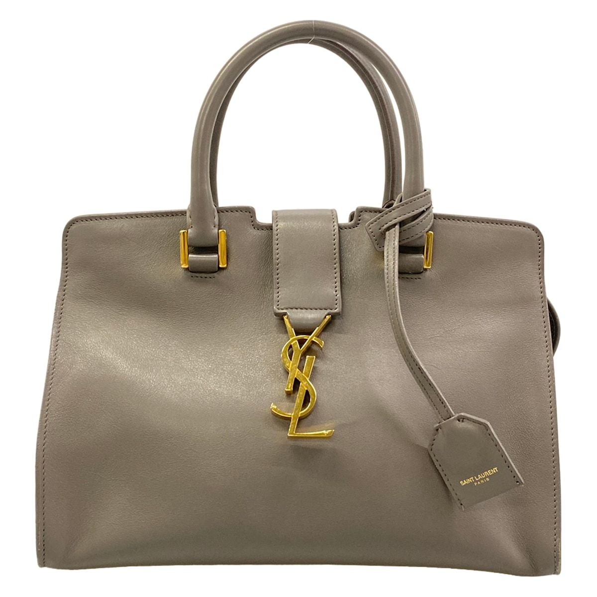 Saint Laurent Paris Handbag Baby Cabas Gray Leather