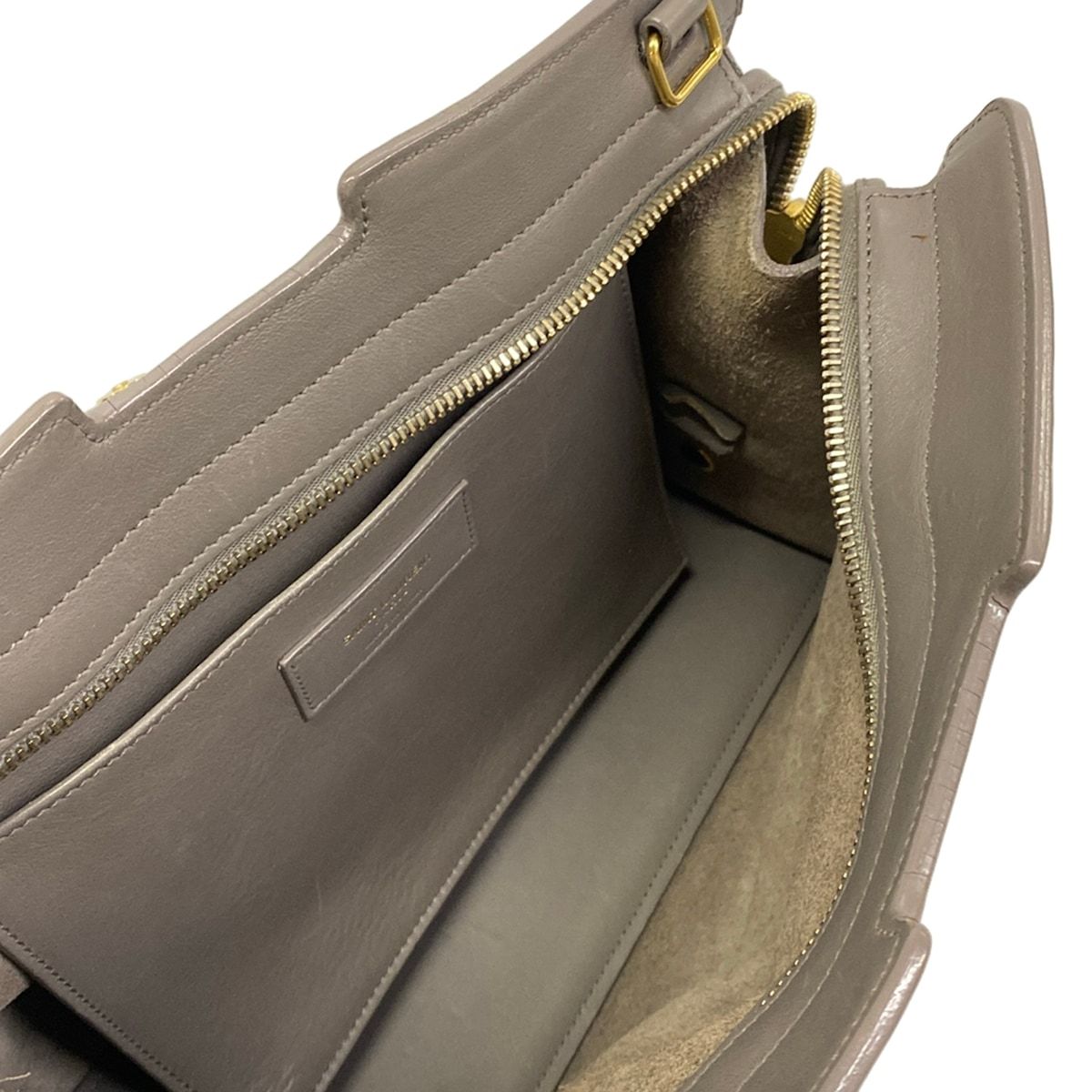 Saint Laurent Paris Handbag Baby Cabas Gray Leather — view 7