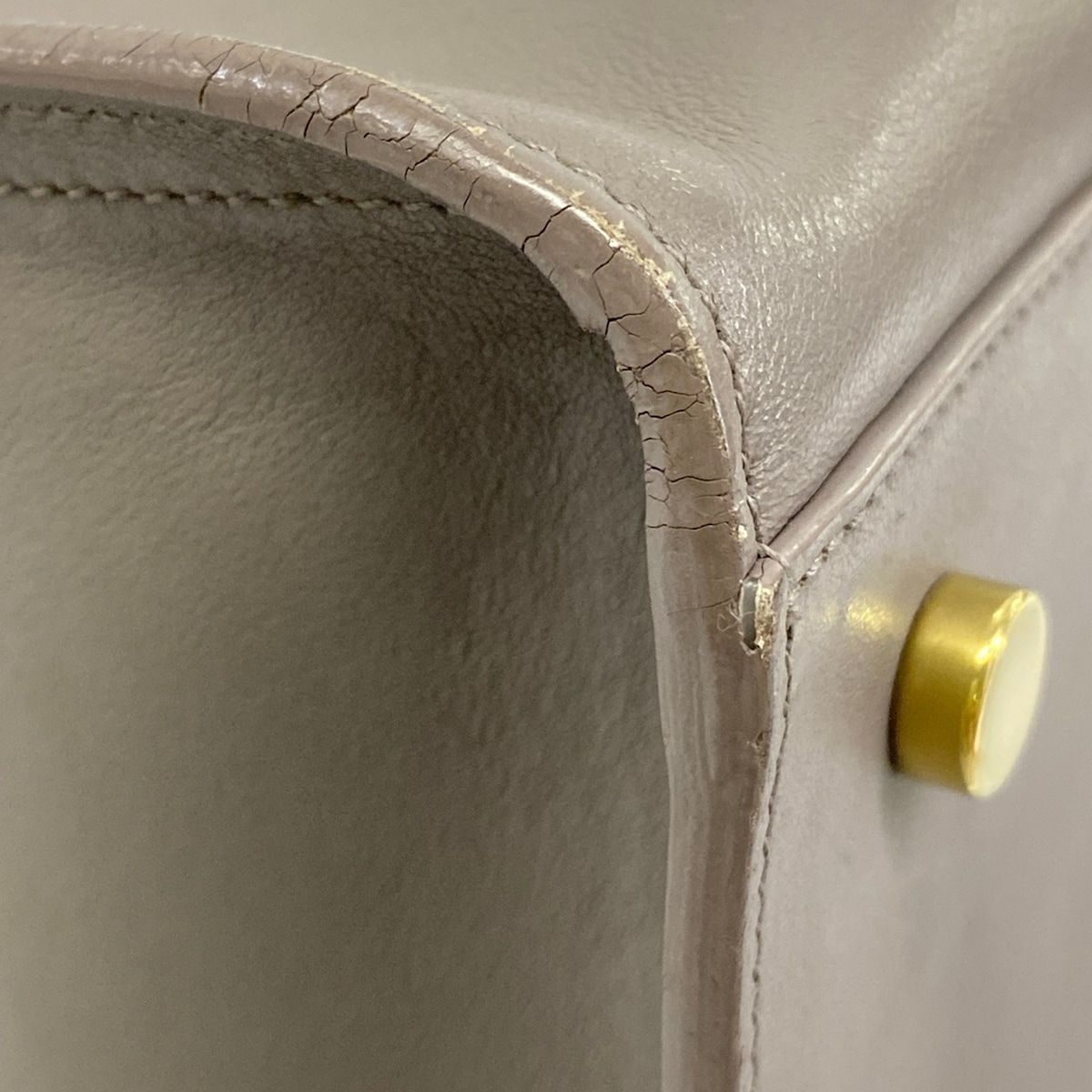 Saint Laurent Paris Handbag Baby Cabas Gray Leather — view 6