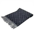 Louis Vuitton Scarf Echarpe Monogram Gradient Noir Wool Cashmere