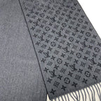 Louis Vuitton Scarf Echarpe Monogram Gradient Noir Wool Cashmere — view 3