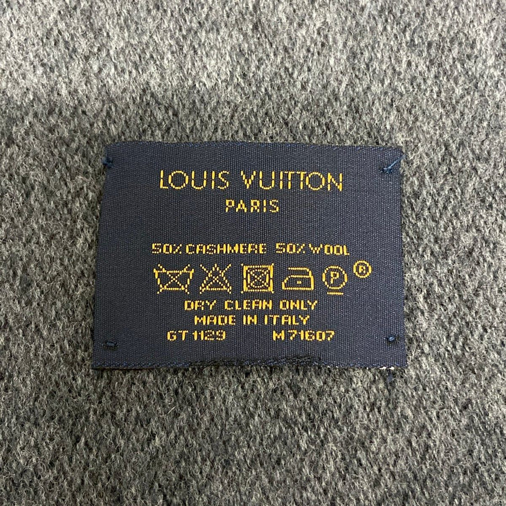 Louis Vuitton Scarf Echarpe Monogram Gradient Noir Wool Cashmere — view 2
