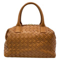 Bottega Veneta Medium Bauletto Bowling Bag Intrecciato Brown Leather