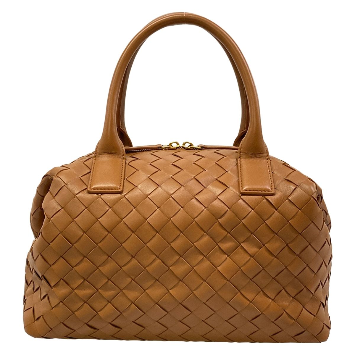 Bottega Veneta Medium Bauletto Bowling Bag Intrecciato Brown Leather
