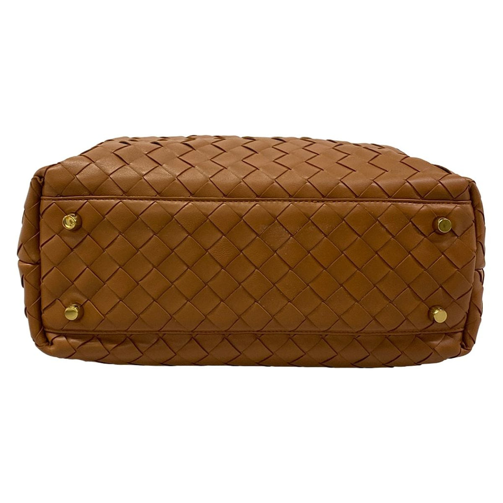 Bottega Veneta Medium Bauletto Bowling Bag Intrecciato Brown Leather — view 5