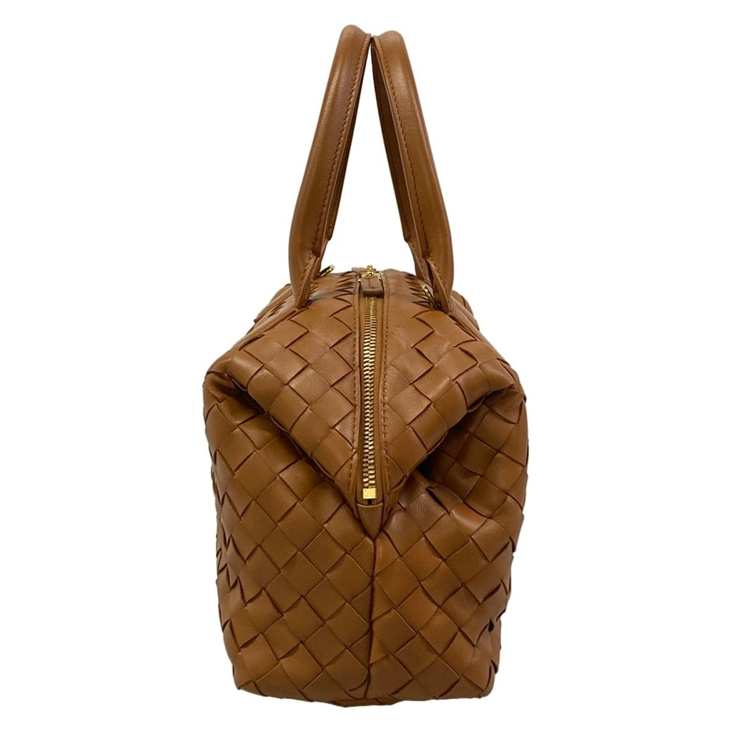 Bottega Veneta Medium Bauletto Bowling Bag Intrecciato Brown Leather — view 4
