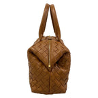 Bottega Veneta Medium Bauletto Bowling Bag Intrecciato Brown Leather — view 4