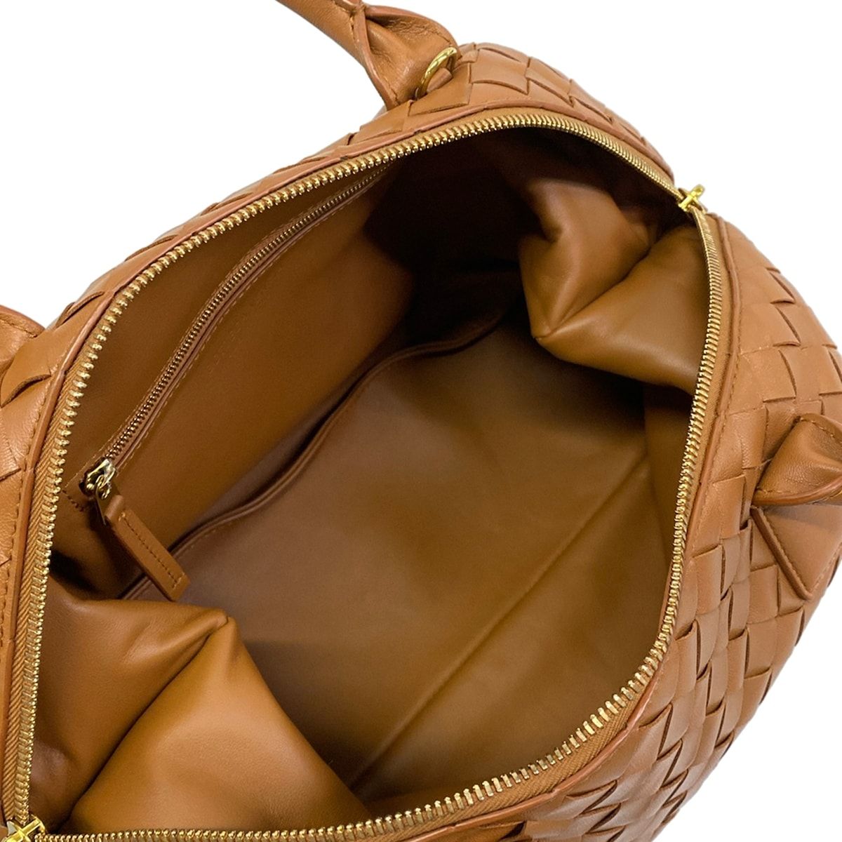 Bottega Veneta Medium Bauletto Bowling Bag Intrecciato Brown Leather — view 7