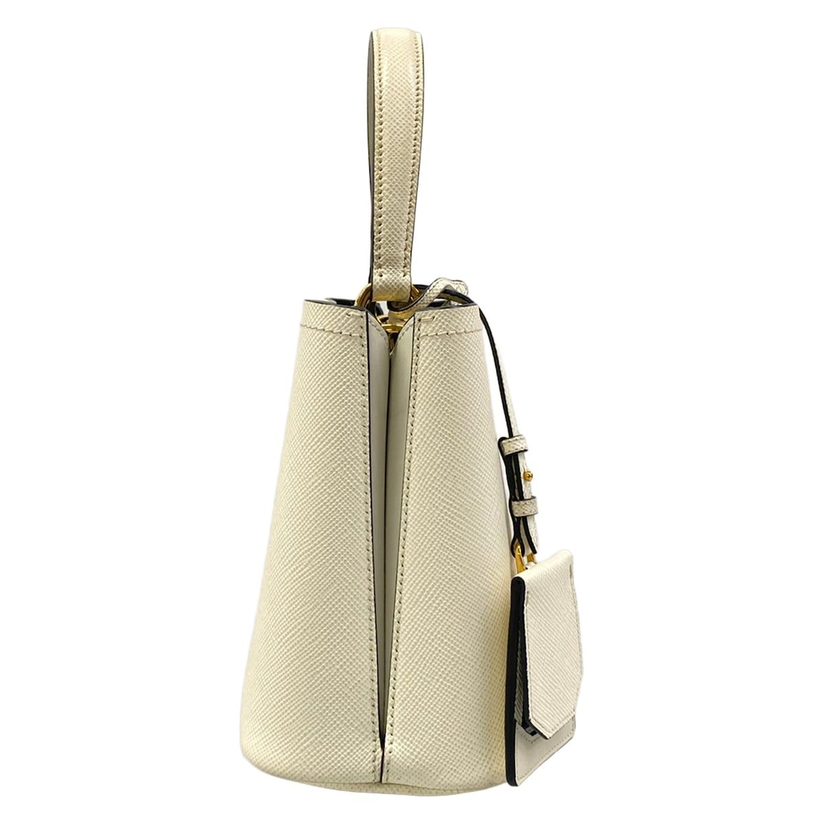 Prada Handbag Panier Small White Leather — view 2