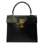 Celine Handbag Gancini Black Leather