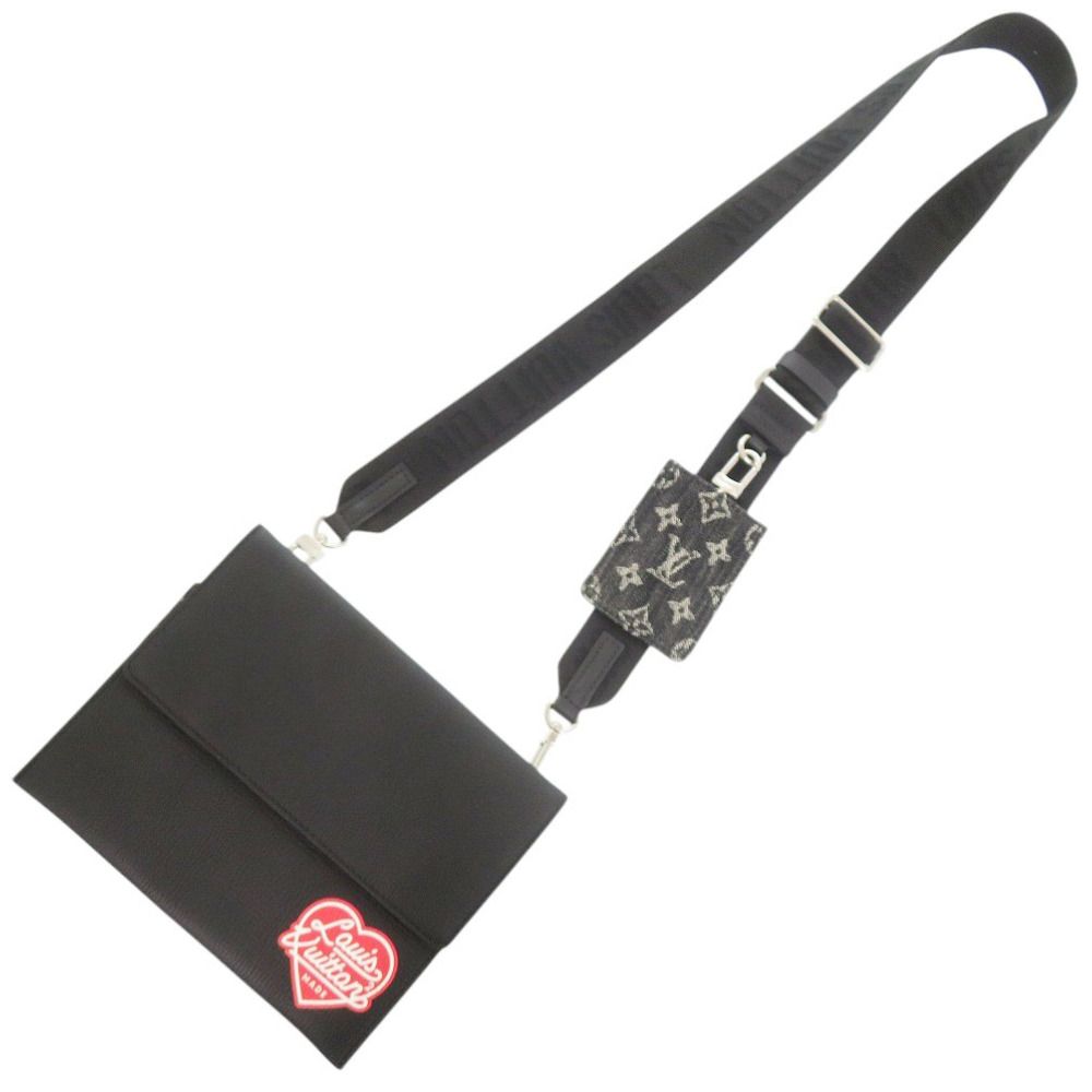 Louis Vuitton NIGO Drip Trio Pouch Monogram Denim IC Leather Black Shoulder Bag — view 7