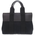 Hermes Valparaiso PM Toile Chevron Leather Black Handbag — view 3