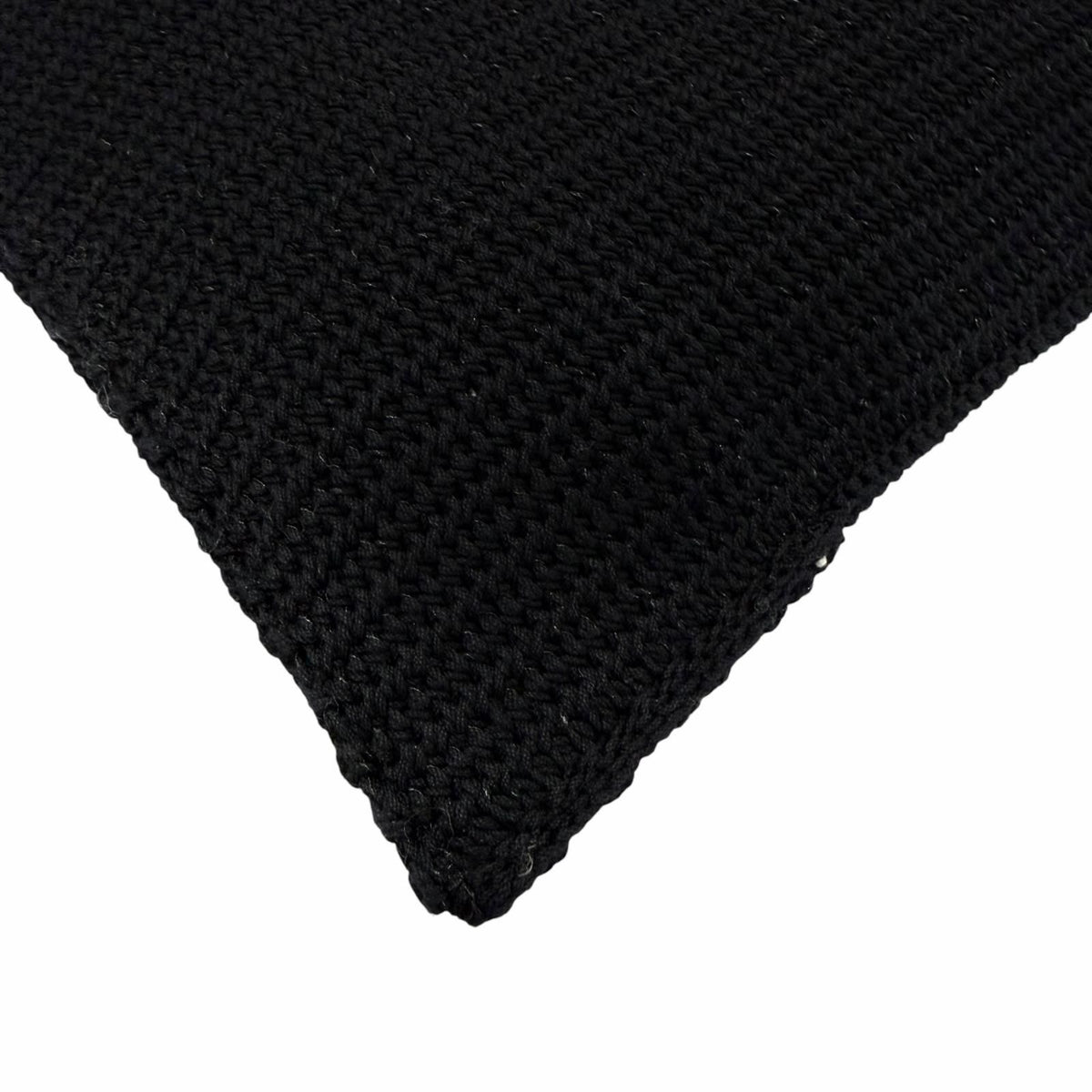 Celine Clochette Logo Strap Knit Shoulder Bag Black White — view 7