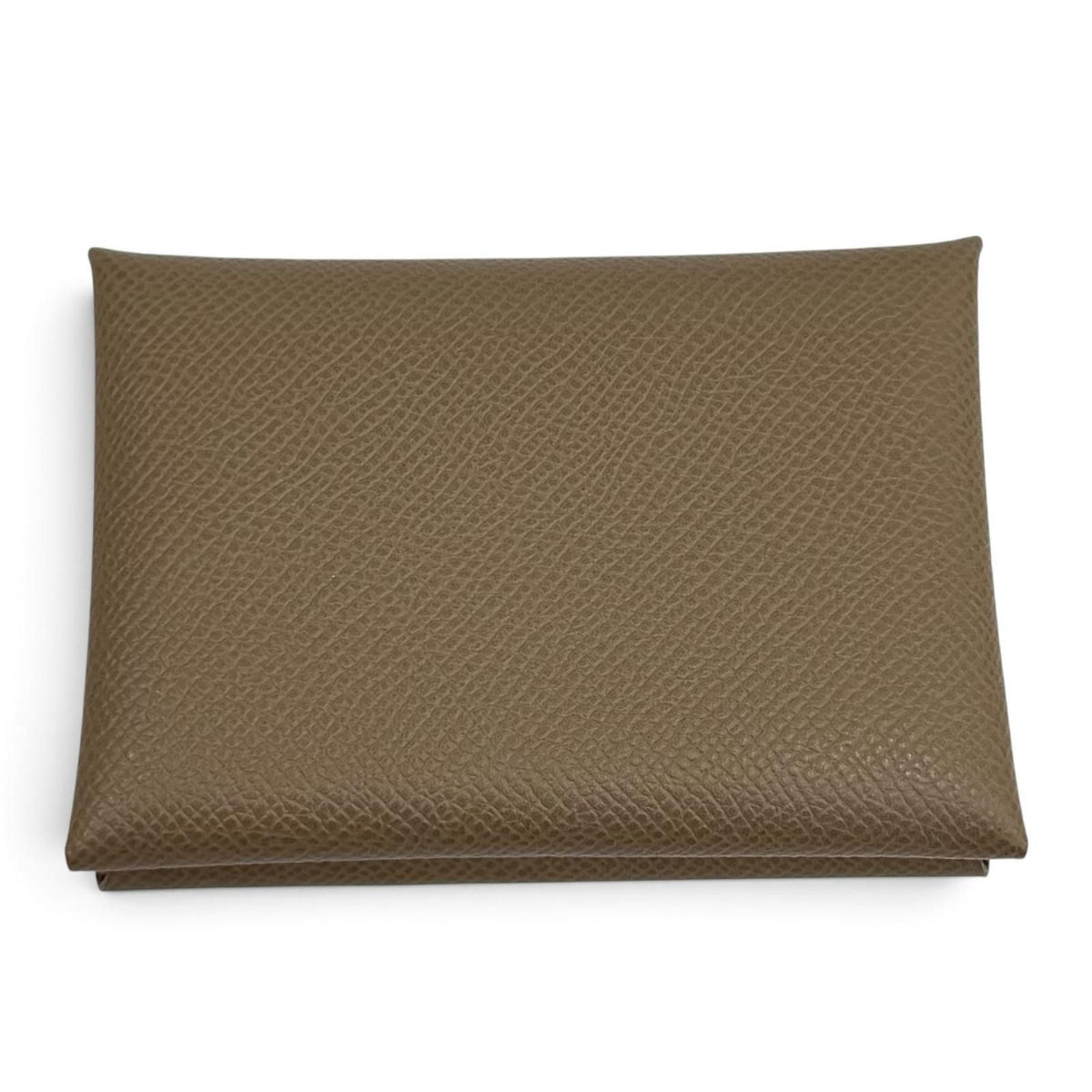 Hermes Calvi Duo Etoupe Veau Epsom Sellier Compact Wallet Bifold — view 3