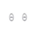 Hermes Earrings Farandole Chaine D'ancre Motif Silver Stud