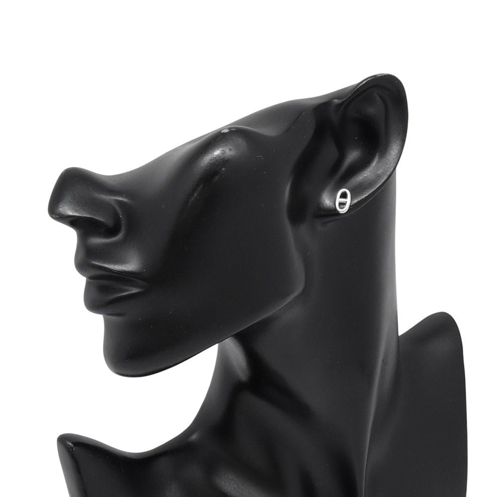 Hermes Earrings Farandole Chaine D'ancre Motif Silver Stud — view 4