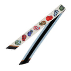 Hermes Scarf Twiron Jockey Velvet Ribbon with Embroidery Fall Winter — view 2