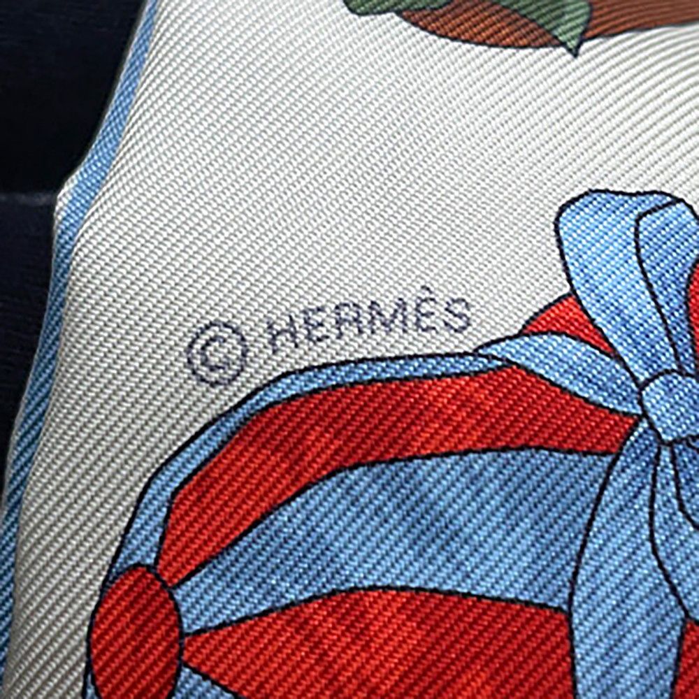 Hermes Scarf Twiron Jockey Velvet Ribbon with Embroidery Fall Winter — view 5