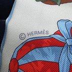 Hermes Scarf Twiron Jockey Velvet Ribbon with Embroidery Fall Winter — view 5