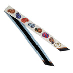 Hermes Scarf Twiron Jockey Velvet Ribbon with Embroidery Fall Winter — view 3