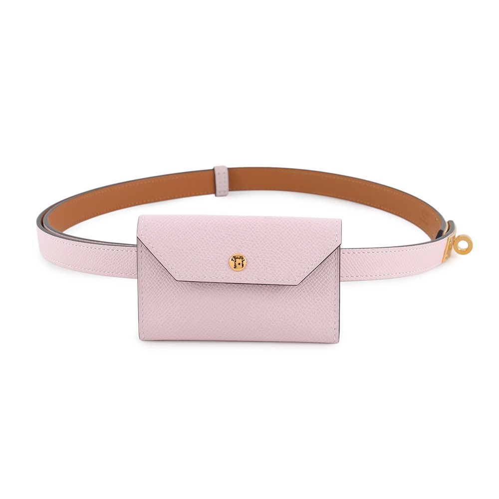 Hermes Belt Kelly Pocket 18 Mauve Sylvestre Gold Epsom — view 2