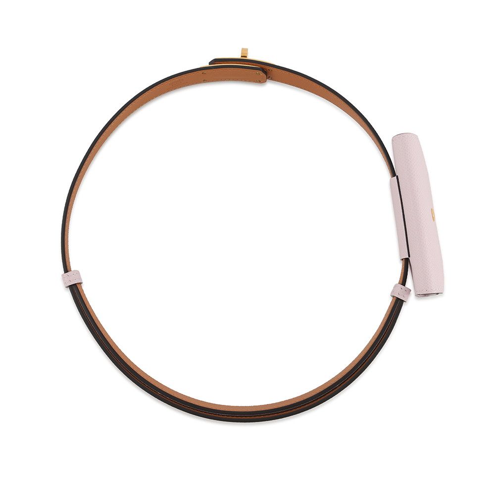 Hermes Belt Kelly Pocket 18 Mauve Sylvestre Gold Epsom — view 3