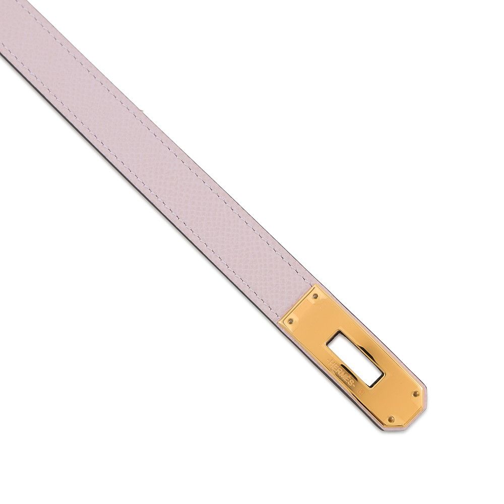 Hermes Belt Kelly Pocket 18 Mauve Sylvestre Gold Epsom — view 5