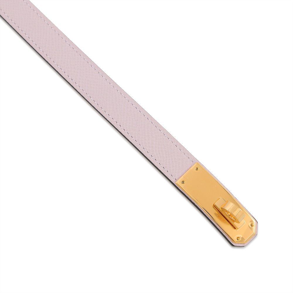 Hermes Belt Kelly Pocket 18 Mauve Sylvestre Gold Epsom — view 4