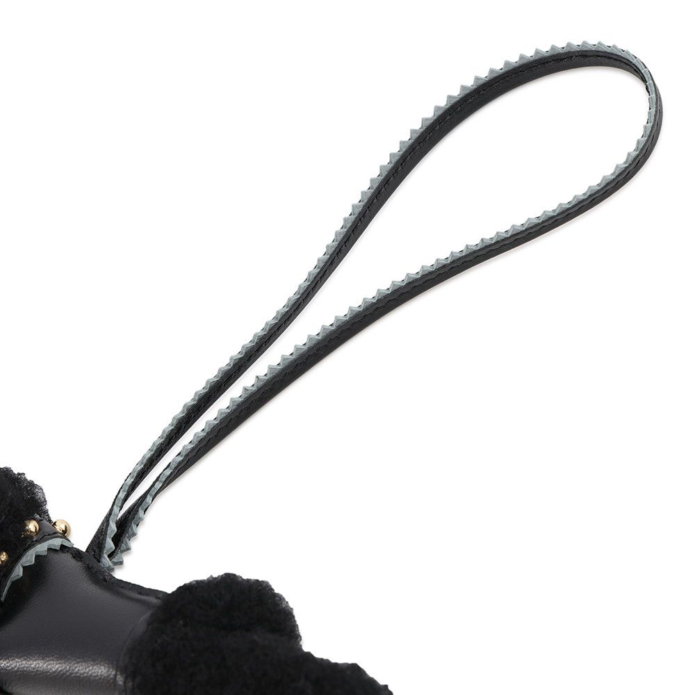 Hermes Bag Charm Buddy Epi Black Gold Lambskin Shearling — view 4