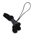 Hermes Bag Charm Buddy Epi Black Gold Lambskin Shearling — view 3