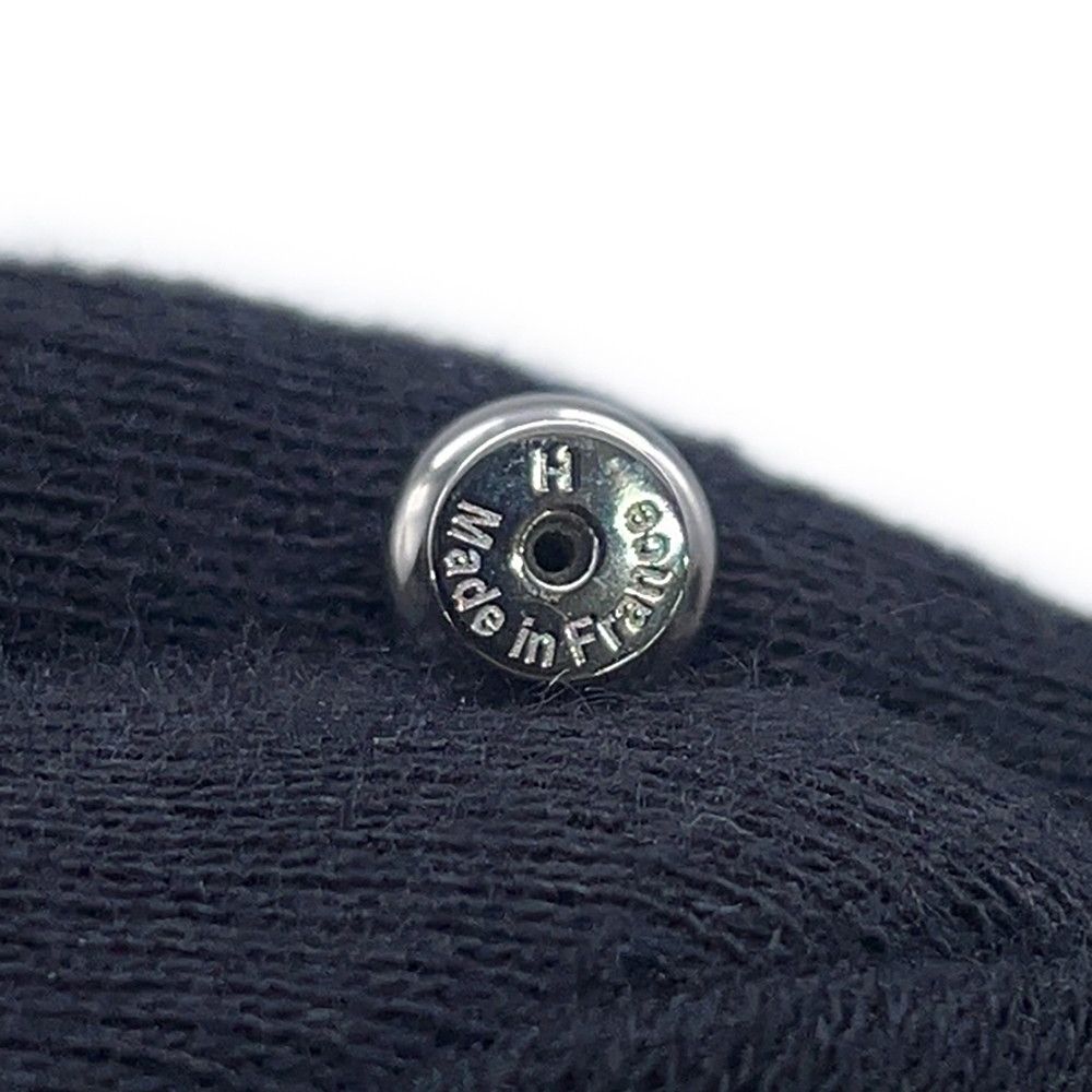 Hermes Earrings Mini Pop H Black Silver — view 6