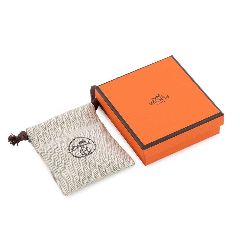 Hermes Earrings Mini Pop H Black Silver — view 7
