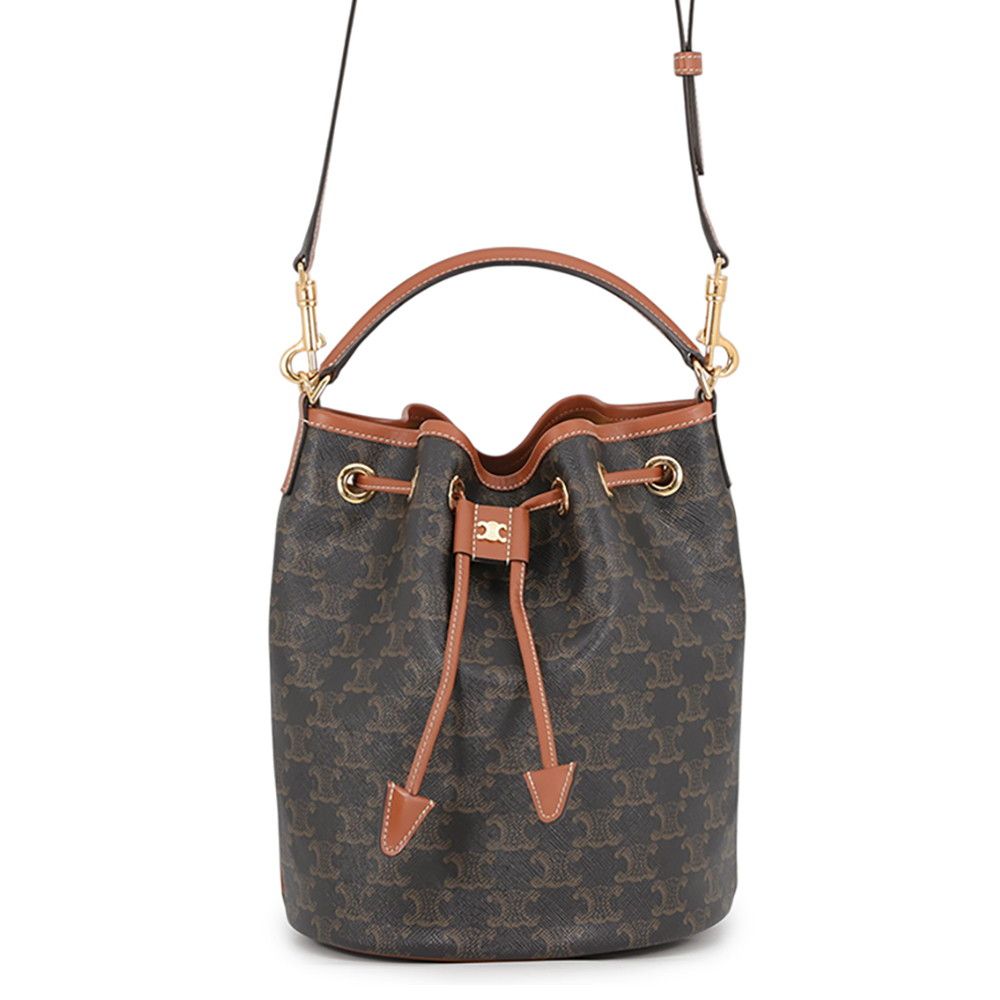 Celine Clara Medium Triomphe Calfskin 2-Way Shoulder Bag