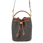 Celine Clara Medium Triomphe Calfskin 2-Way Shoulder Bag