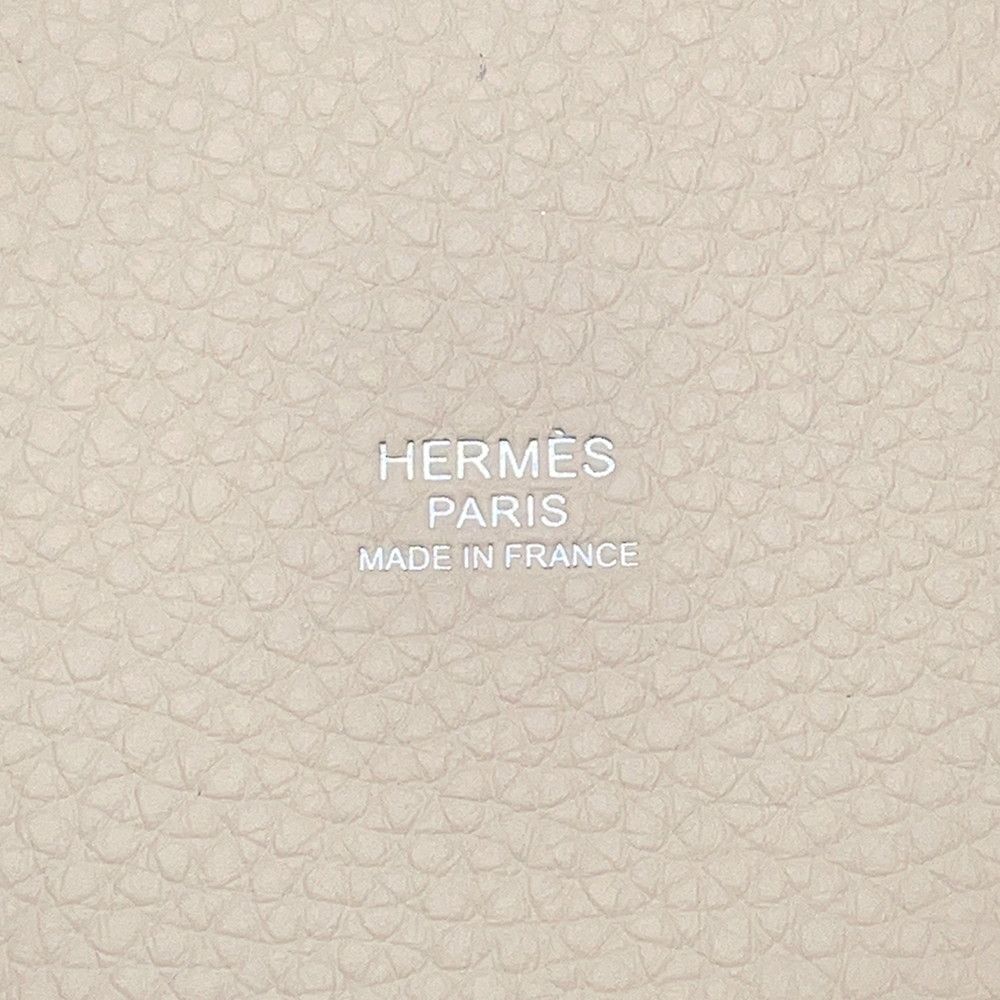 Hermes Handbag Picotin Lock PM Craie Silver Taurillon Clemence — view 6