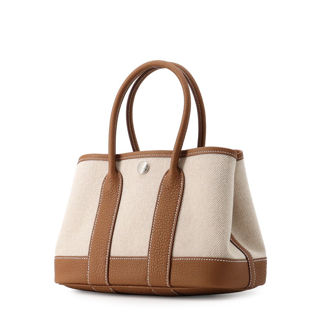 Hermes Neo Garden 23 Party Gold Ecru Silver Toile H Viking Negonda Tote Bag — view 2
