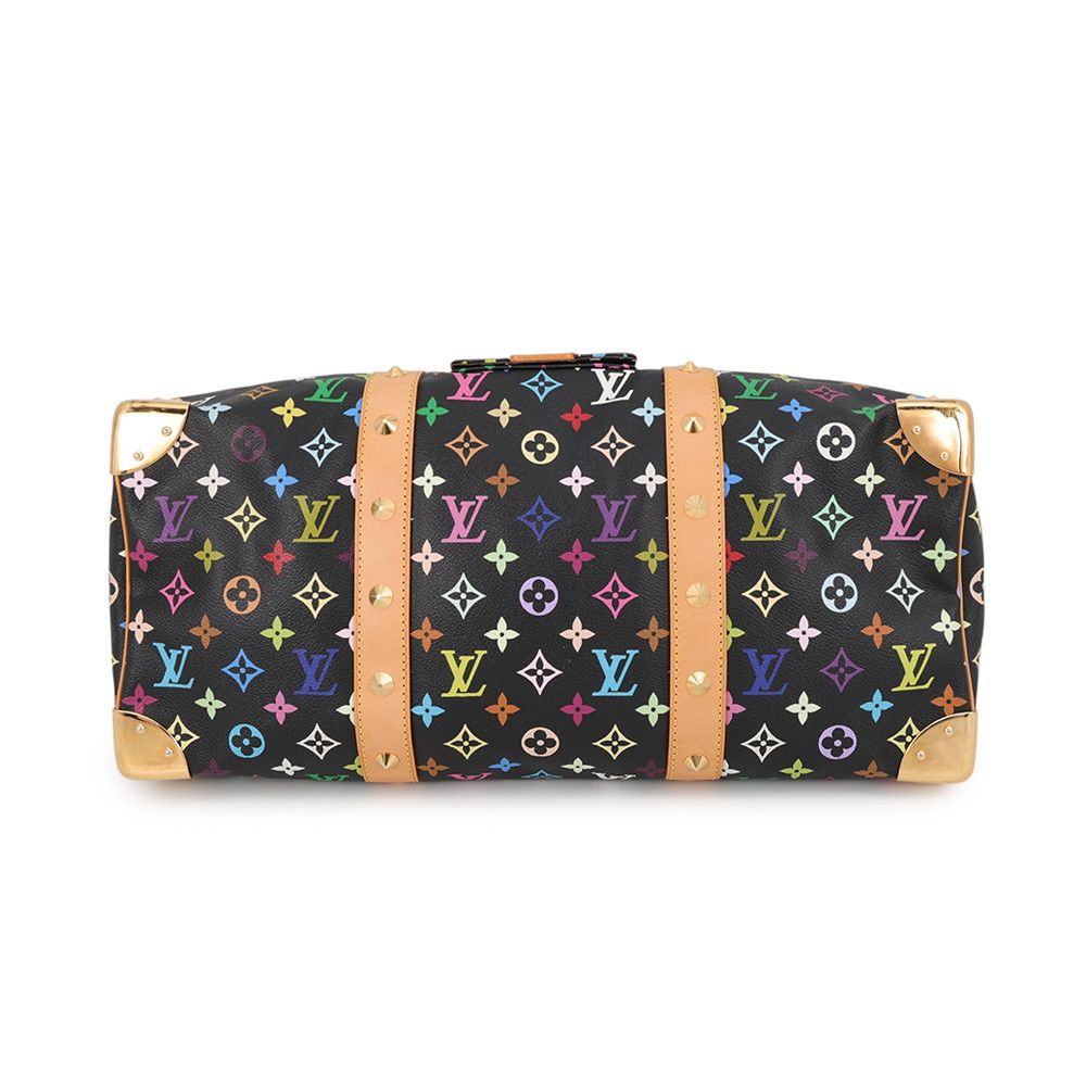 Louis Vuitton Boston Bag Monogram Multicolor Keepall 45 Black — view 3